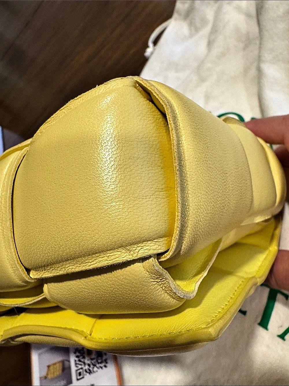 Bottega Veneta Padded Cassette Bag Mini Shoulder Bag in Yellow Leather - Picture 4 of 11